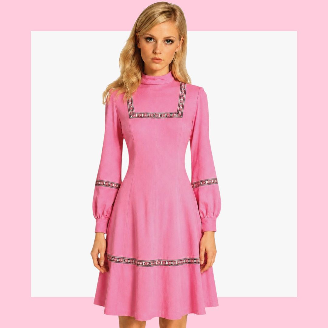 Vintage 1970s Midi Dress