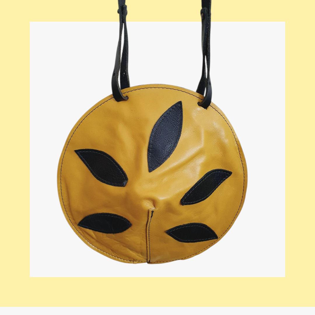 Unique 1960s Leather Shoulder Bag