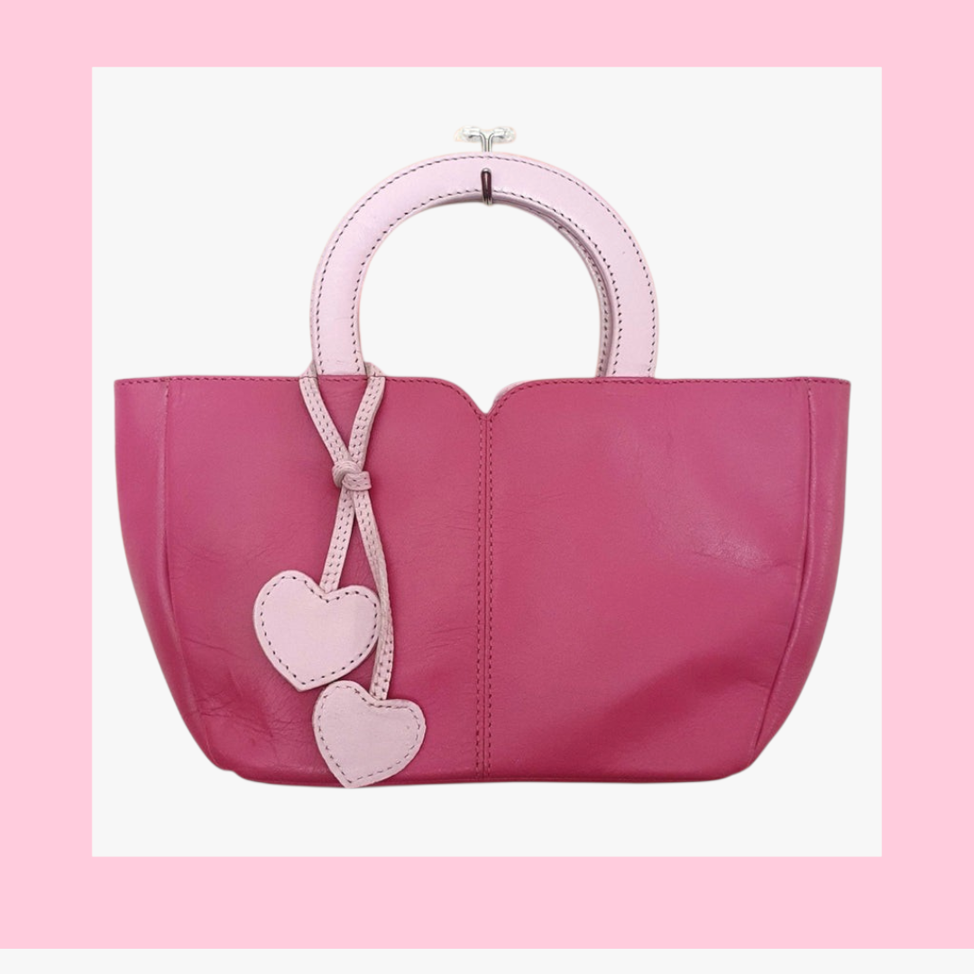 Y2k Pink Jane Shilton leather Bag
