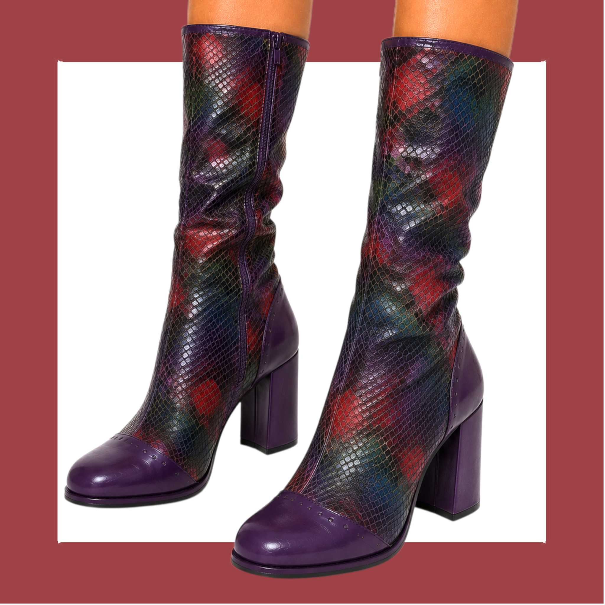 Y2k Shellys Snakeskin Effect Boots