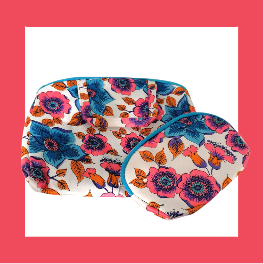 60s Deadstock 2 Piece Make Up Bags