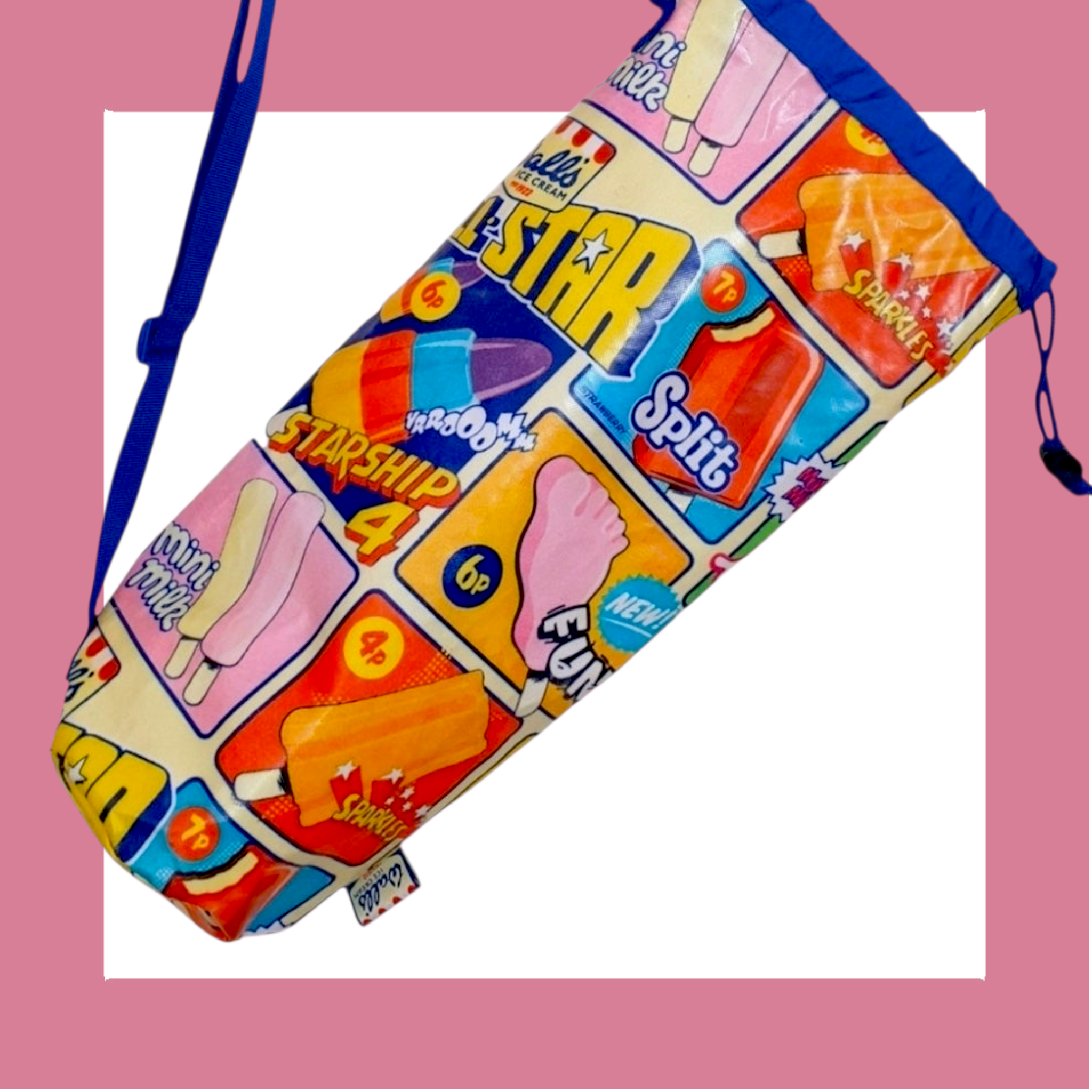 Rare Retro Walls Ice Cream Drawstring Bag