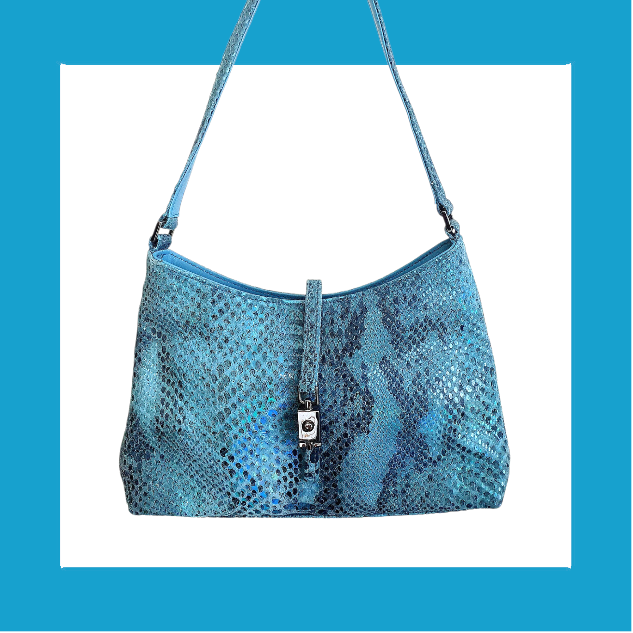 Y2k Leather Mermaid Purse Baguette