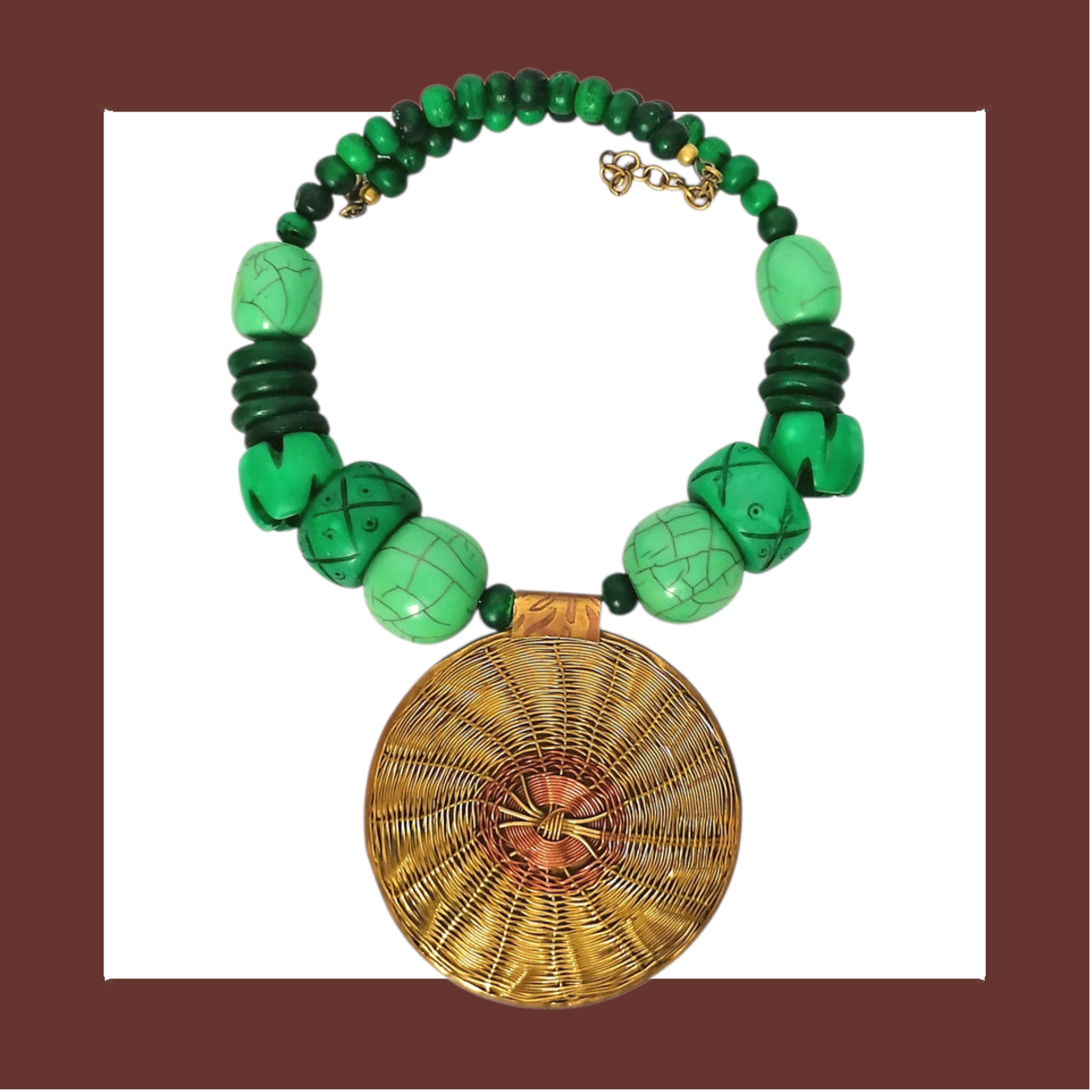 Chunky Handmade Beaded Necklace