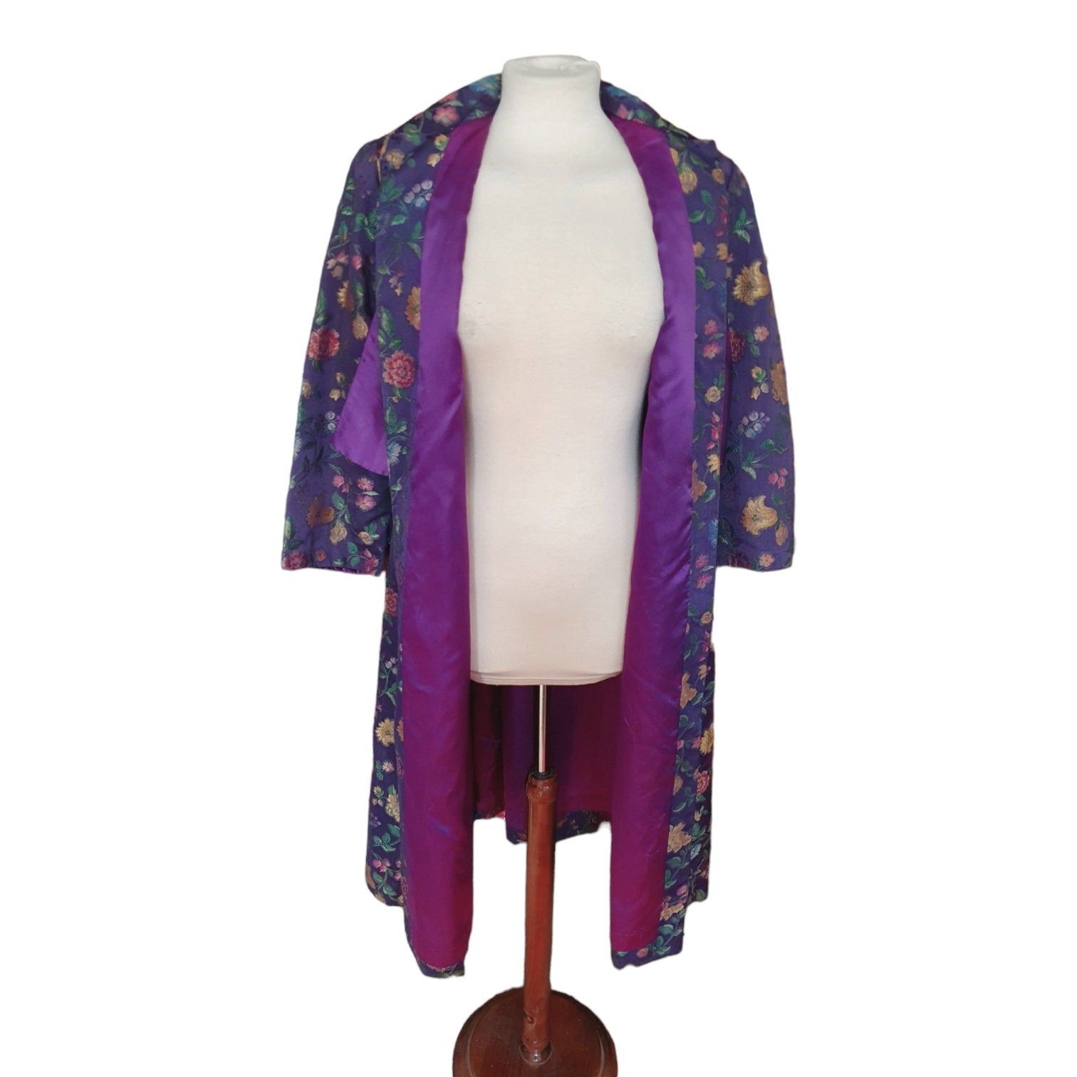 1960s Swing Coat With Attached Scarf