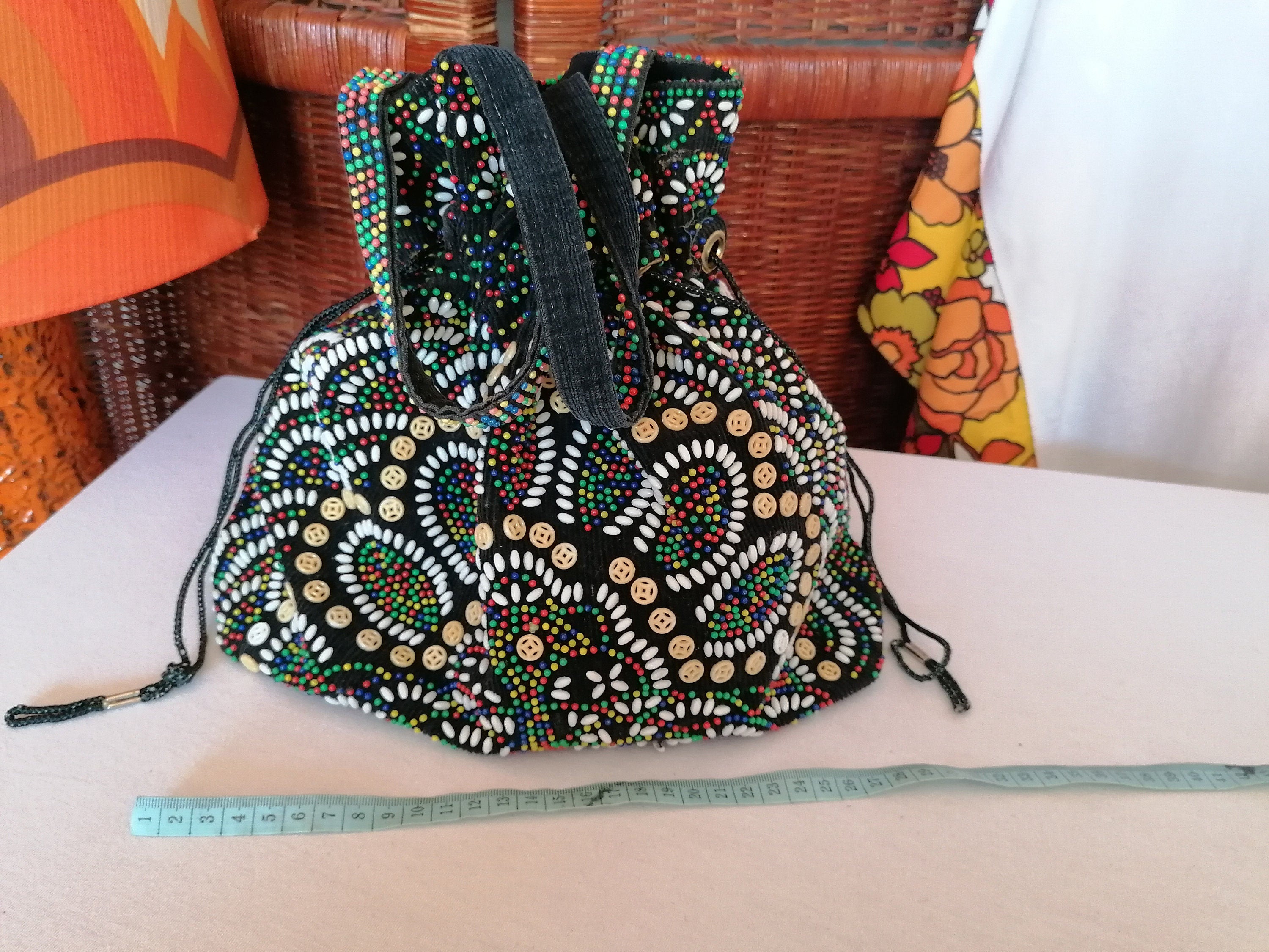 Vintage Drawstring Evening Bag