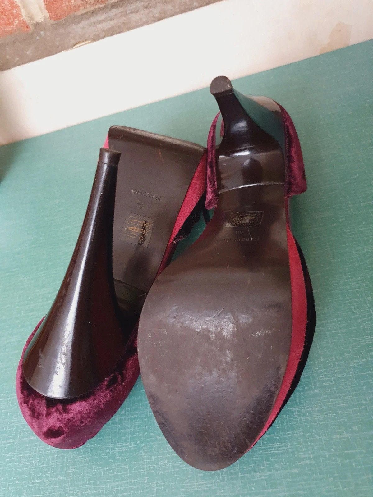90s Purple Velvet Stiletto Heels