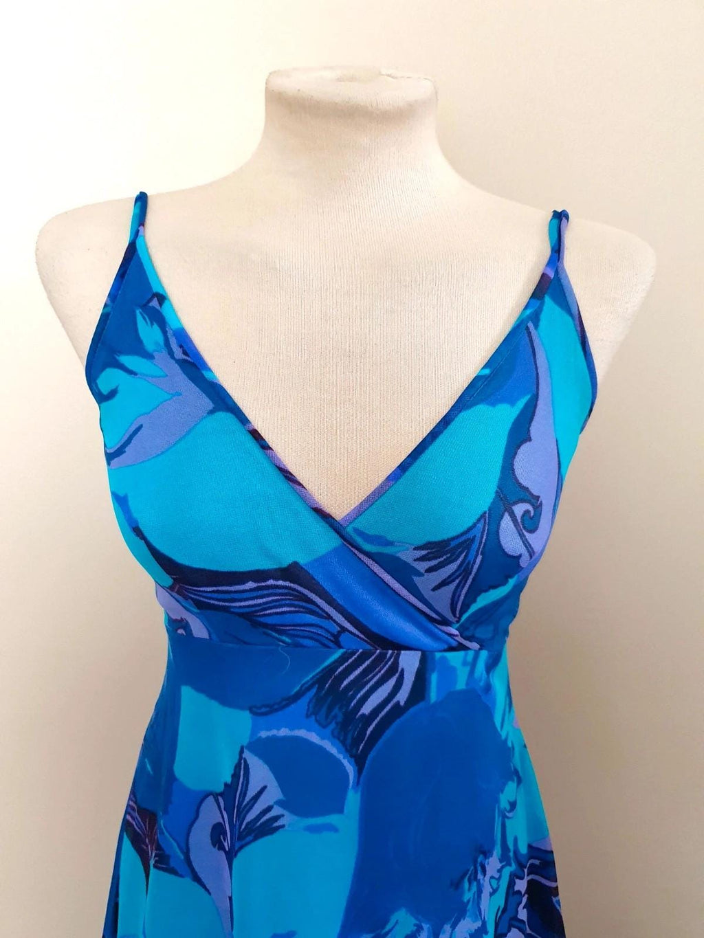 Unique 1970s Chiffon Evening Gown