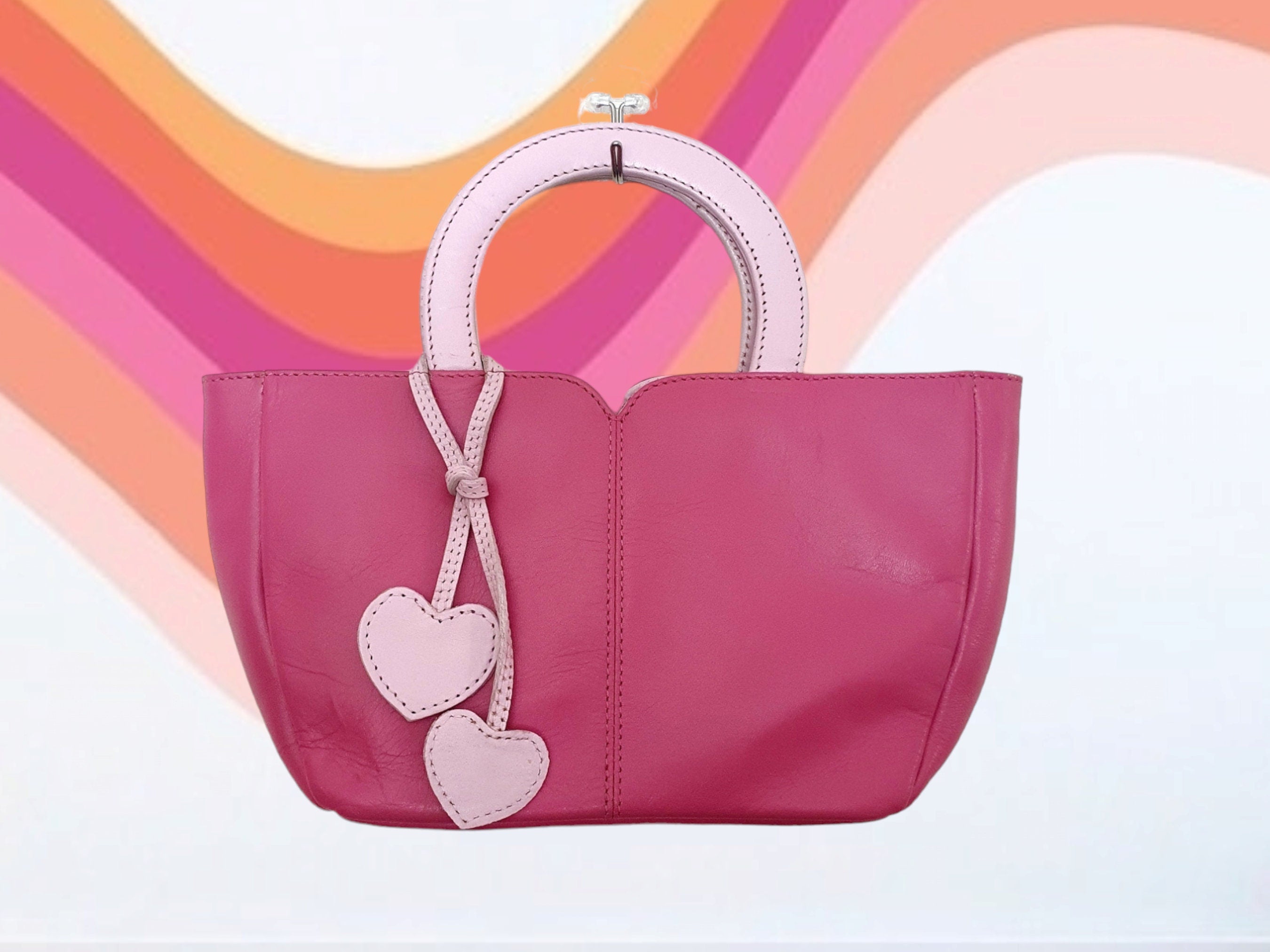 Y2k Pink Jane Shilton leather Bag