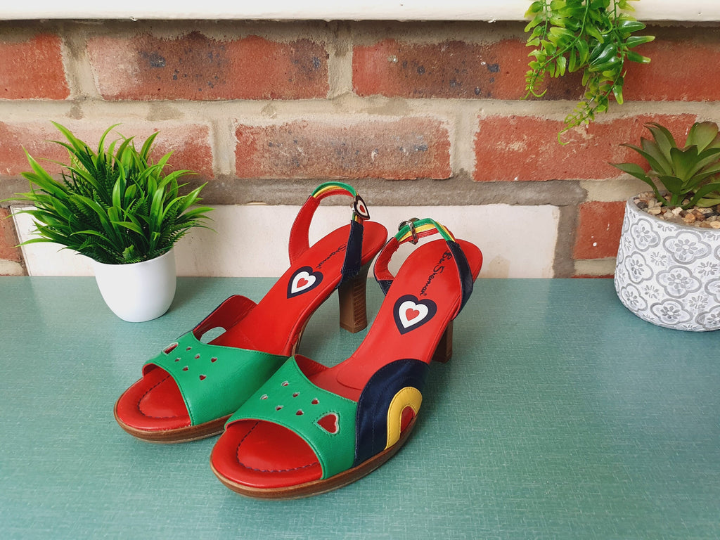 1990s Ben Sherman Multi Coloured Heels