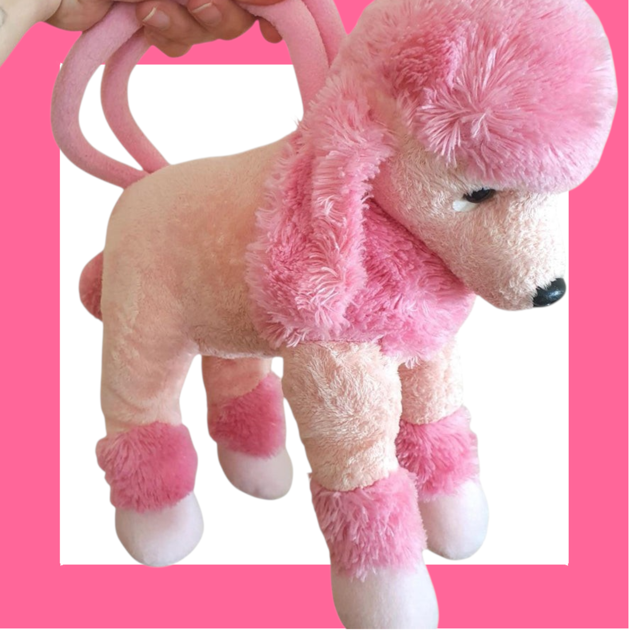 Rare y2k Plush Pink Poodle Purse