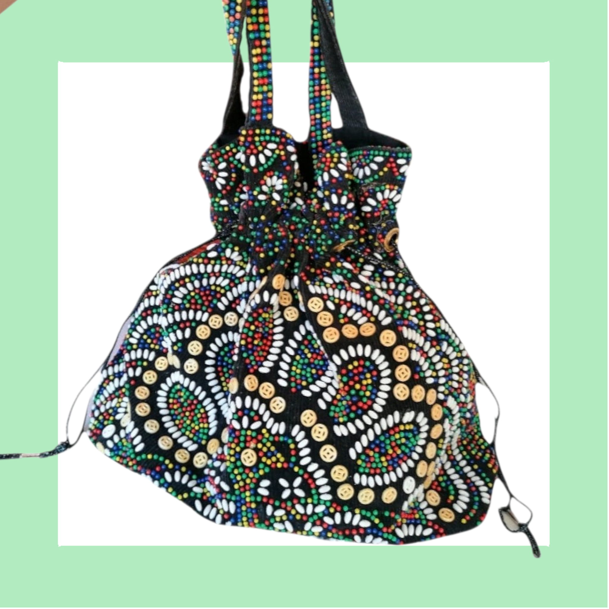 Vintage Drawstring Evening Bag