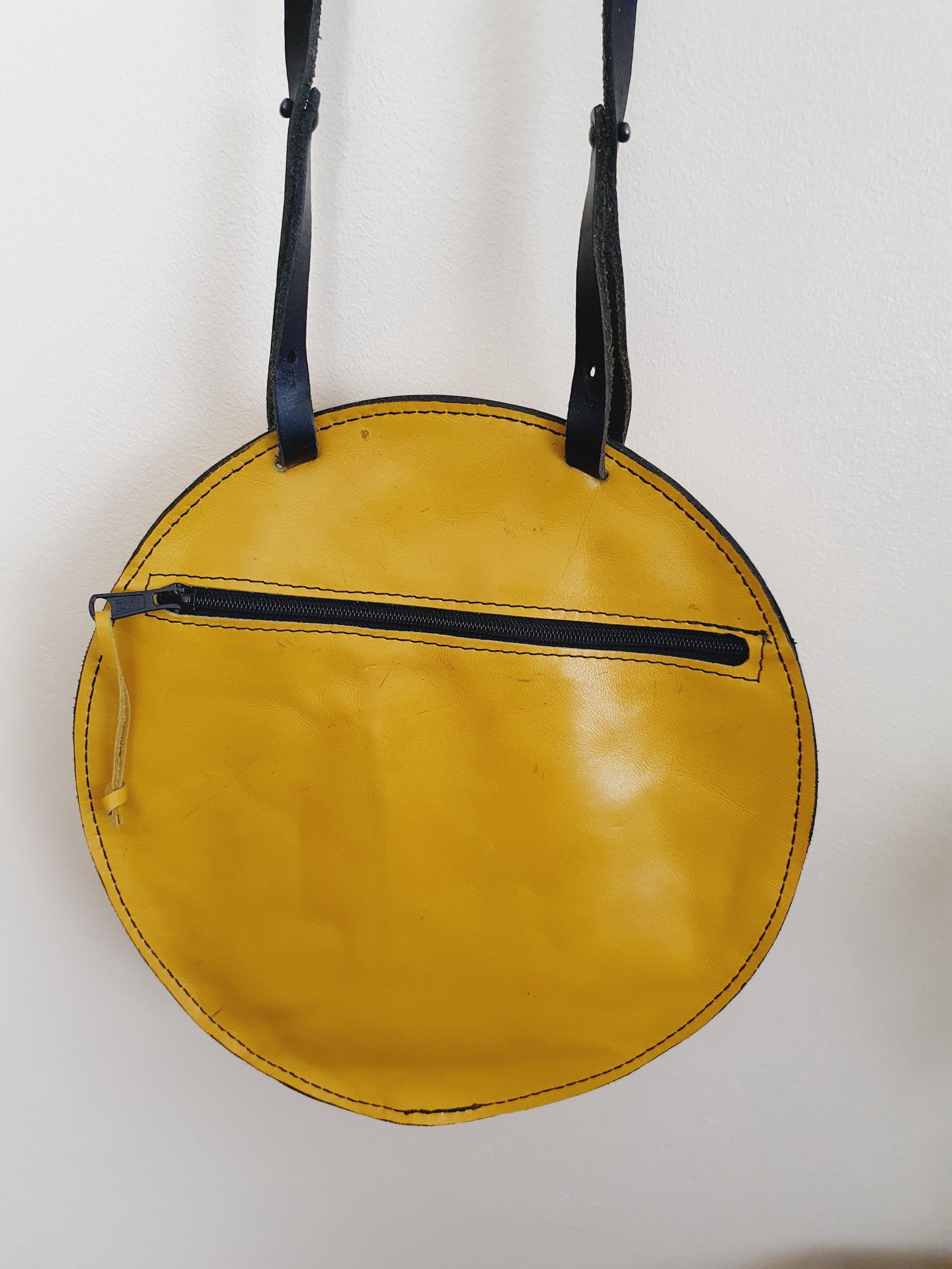 Unique 1960s Leather Shoulder Bag