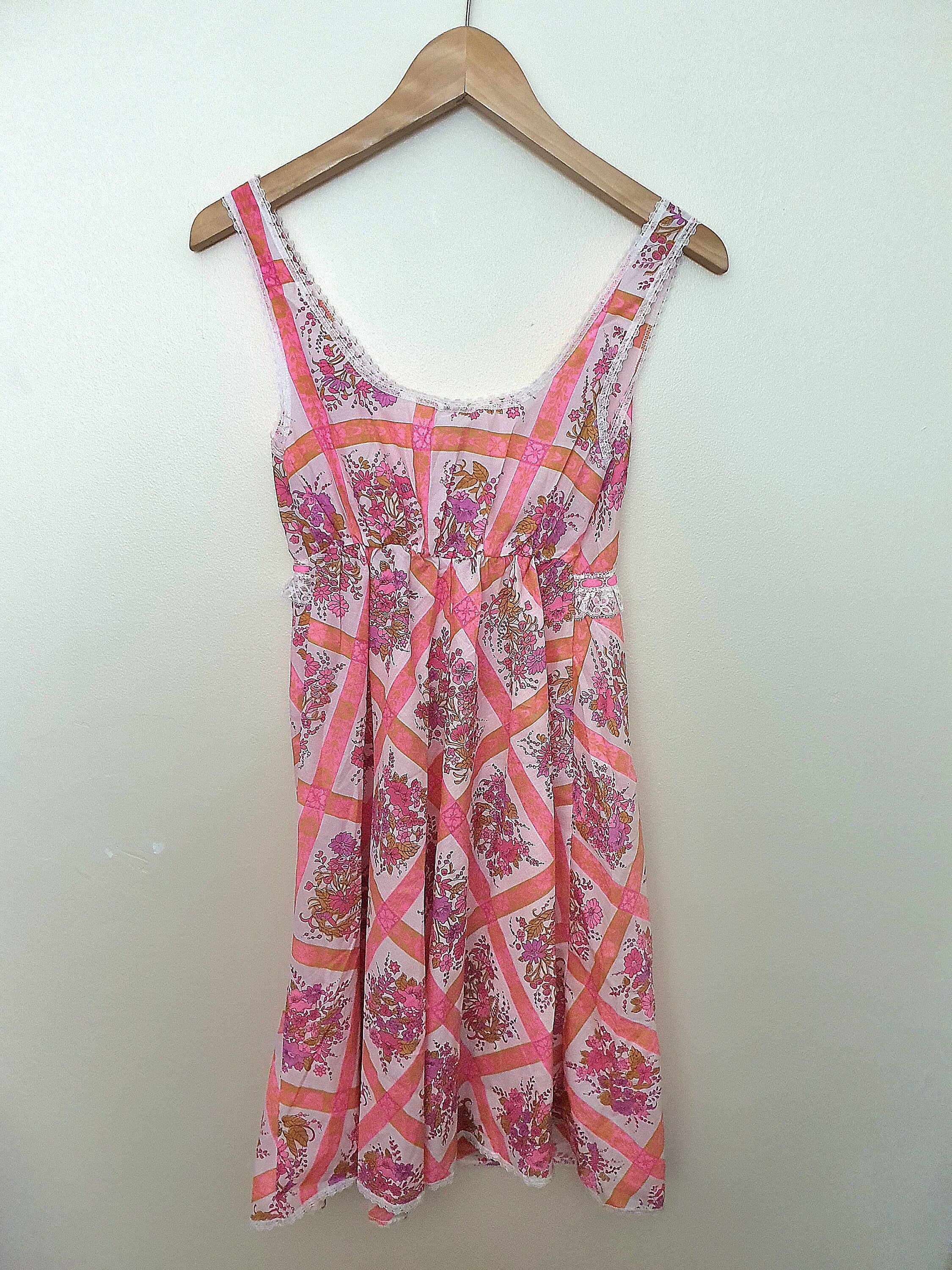 1960s Floral Slip Dress