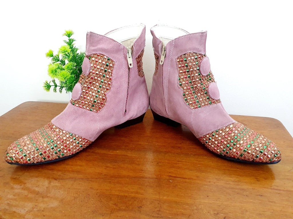 1960s Baby Pink Boots