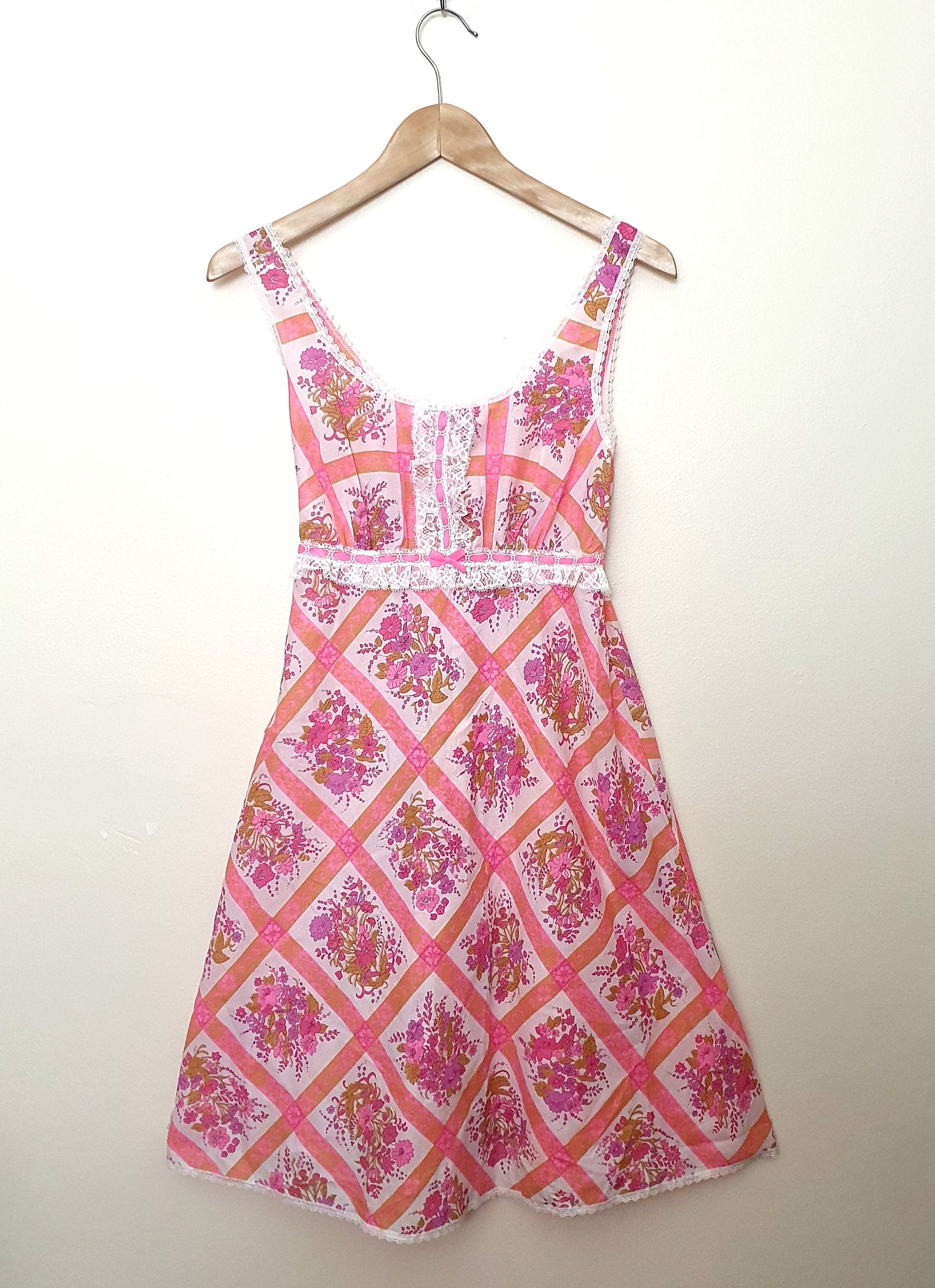1960s Floral Slip Dress