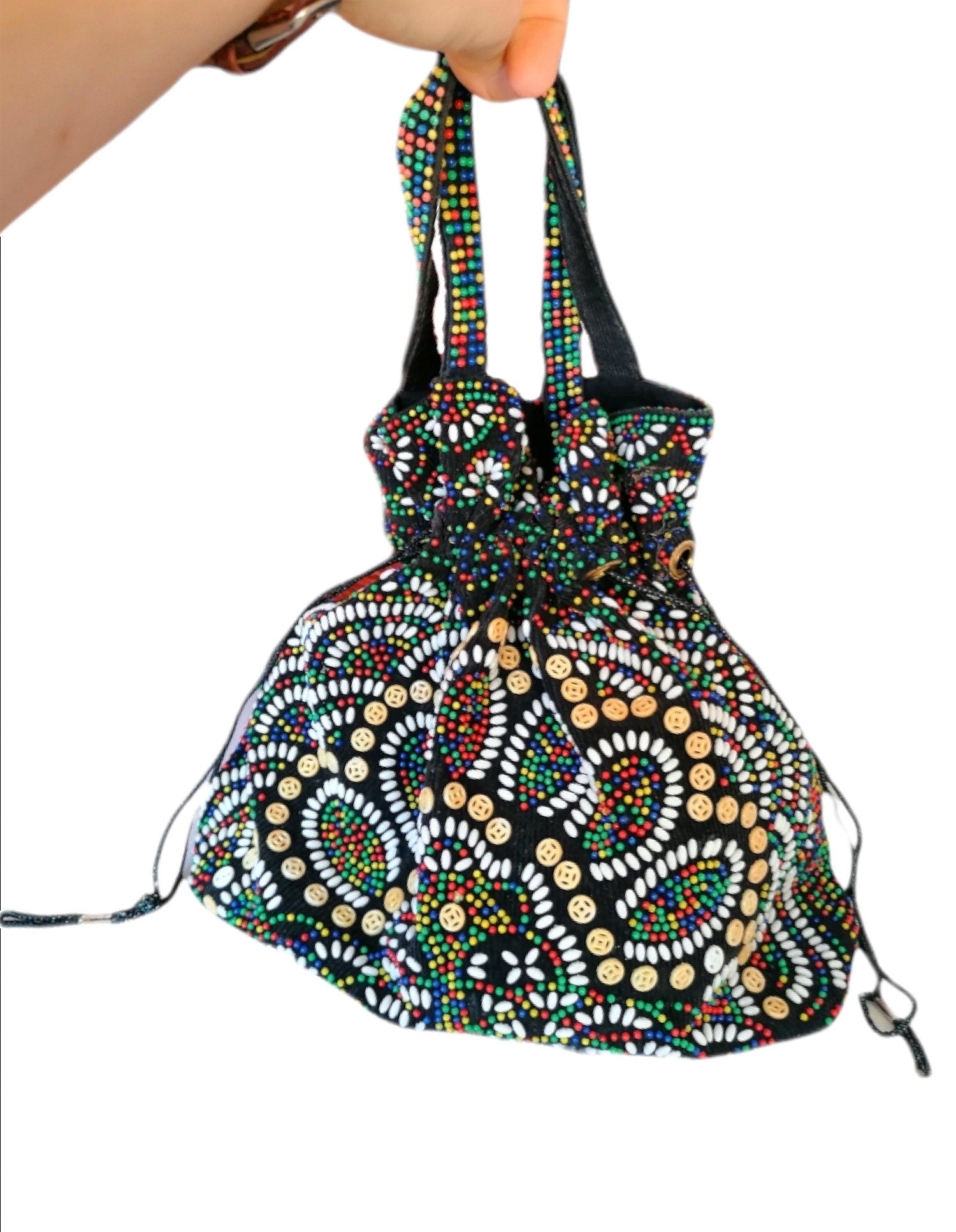 Vintage Drawstring Evening Bag