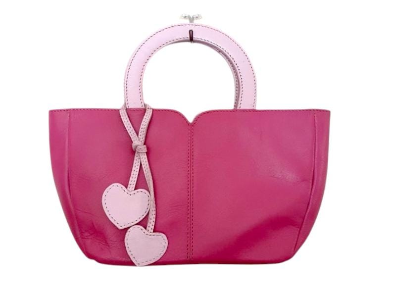 Y2k Pink Jane Shilton leather Bag
