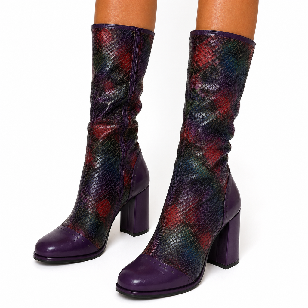 Y2k Shellys Snakeskin Effect Boots