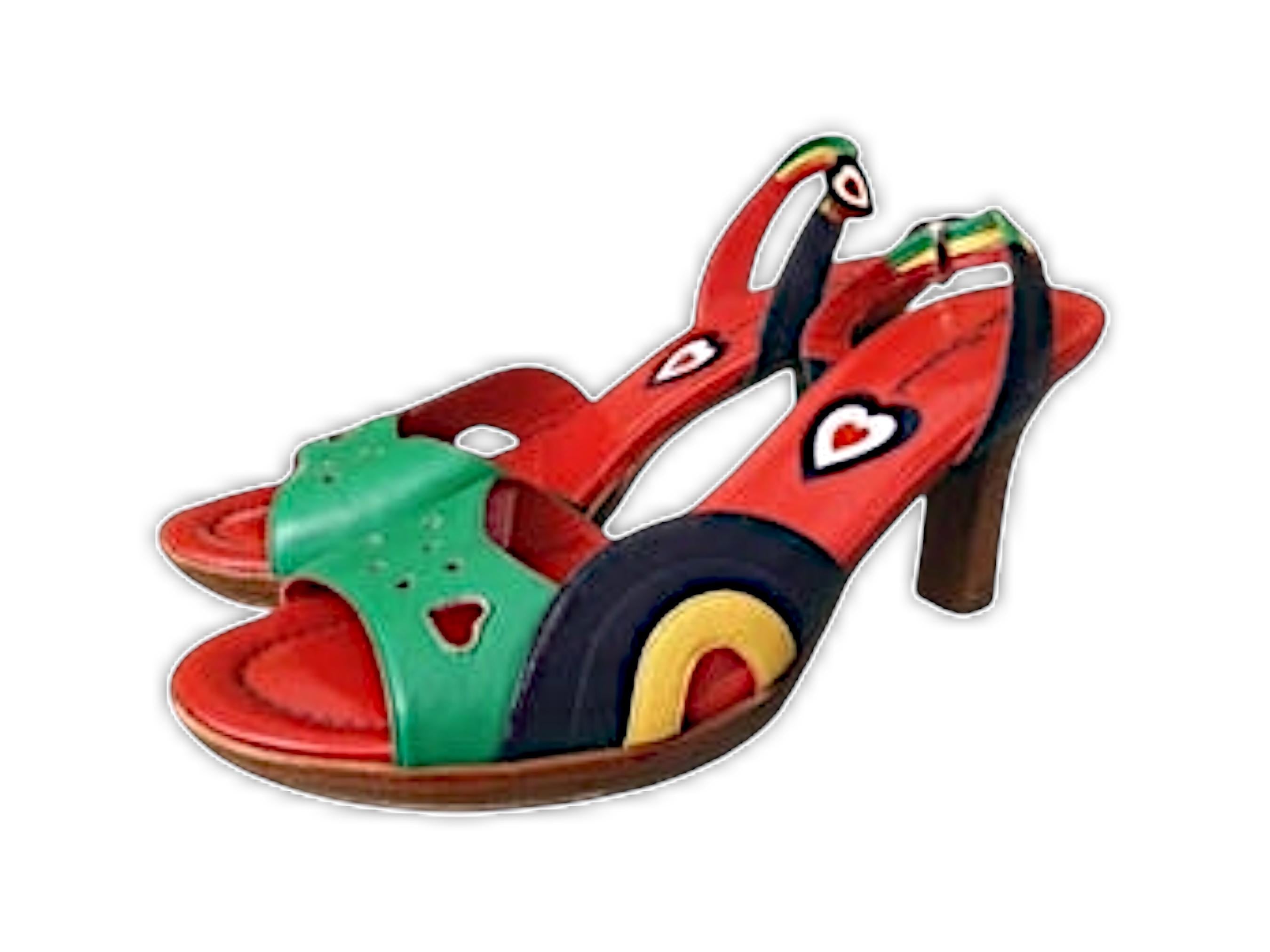 1990s Ben Sherman Multi Coloured Heels