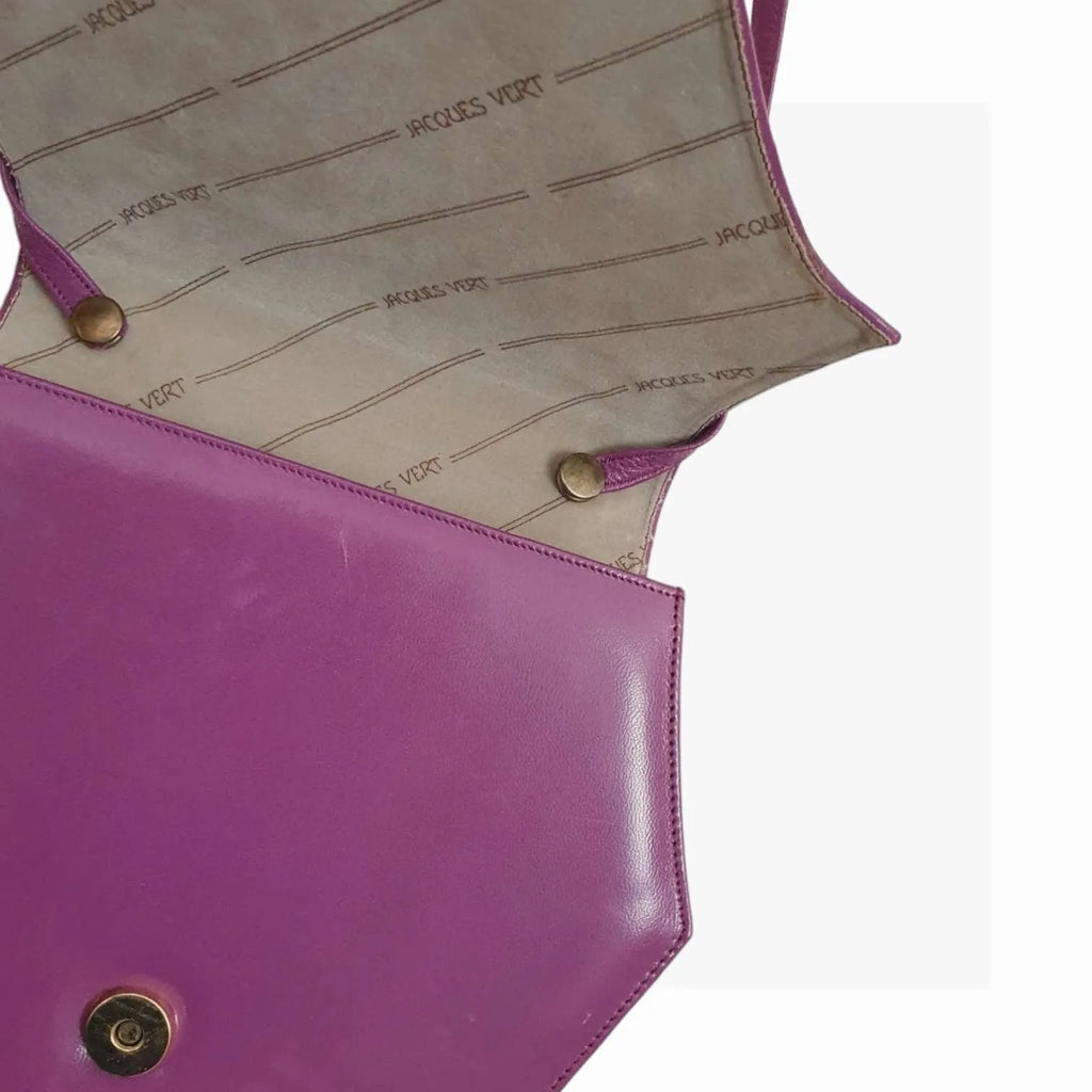 Purple 1990s Leather Shoulder Bag