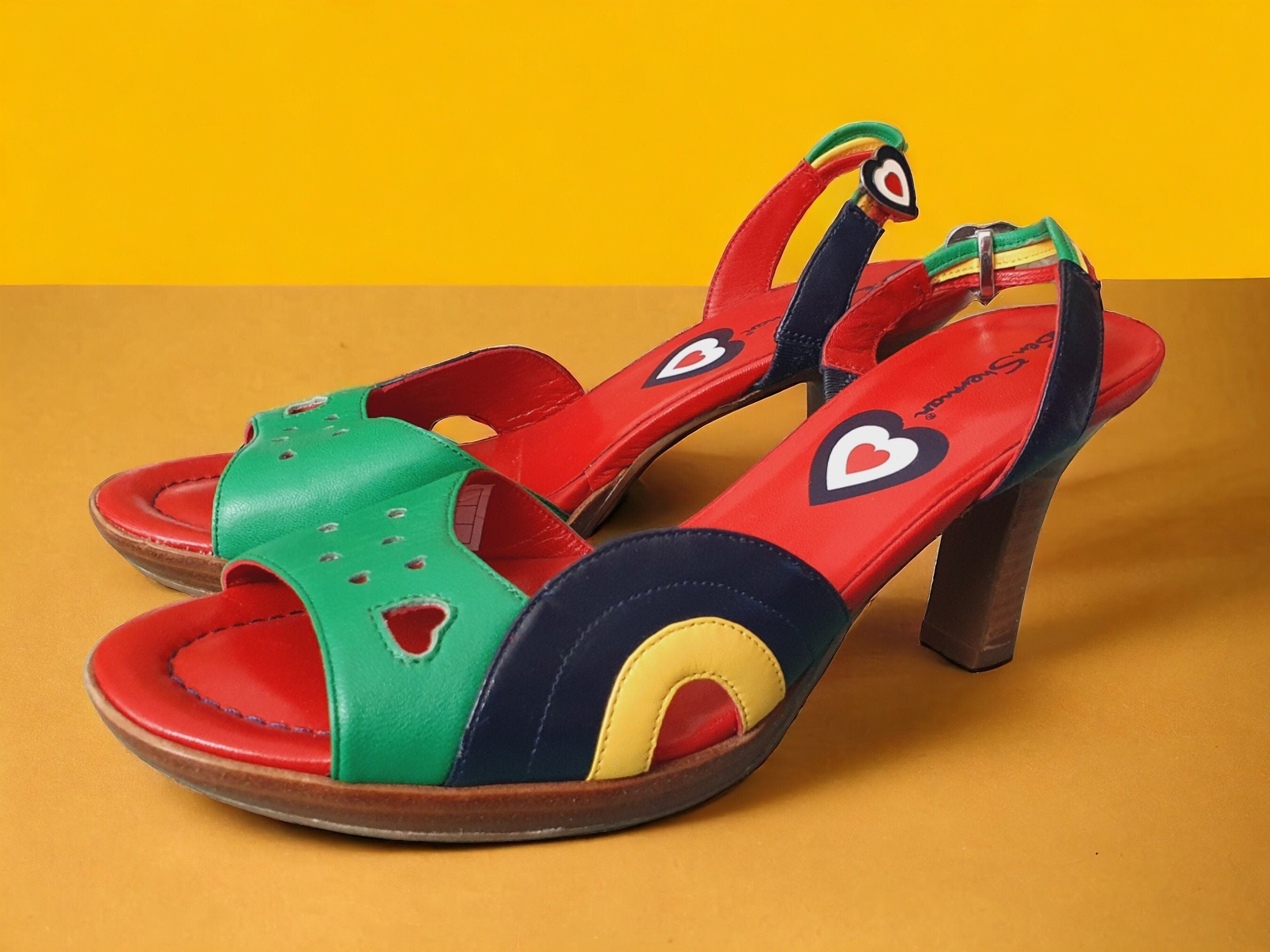 1990s Ben Sherman Multi Coloured Heels