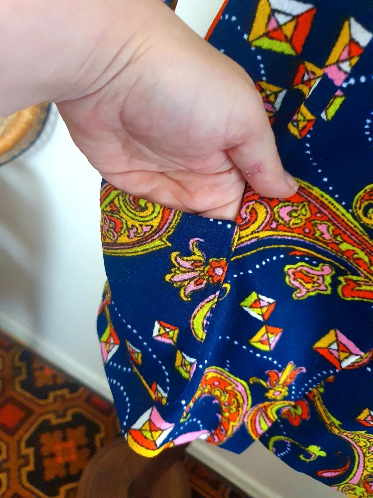 1960s Dagger Collar Tunic Shirt