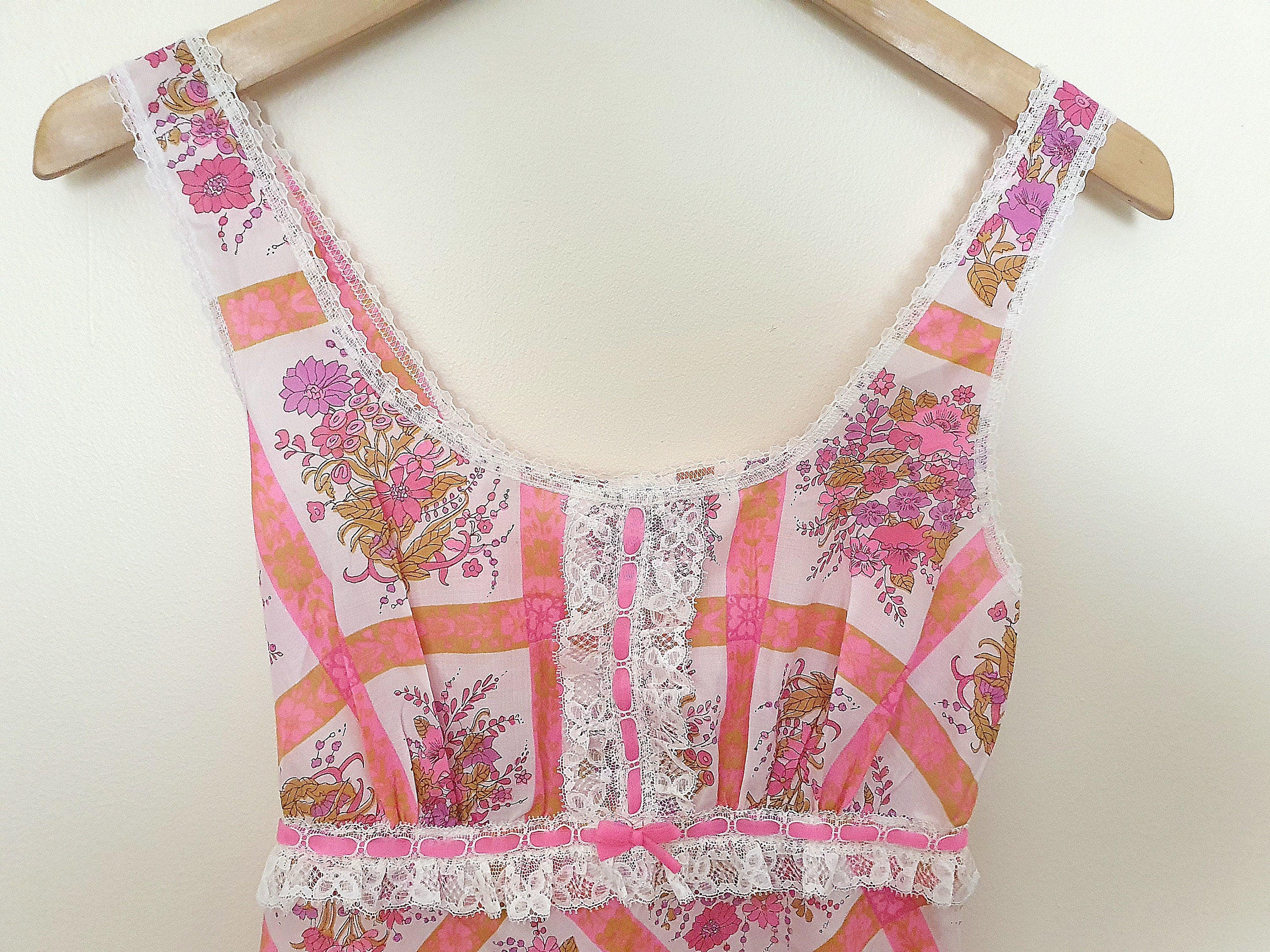 1960s Floral Slip Dress