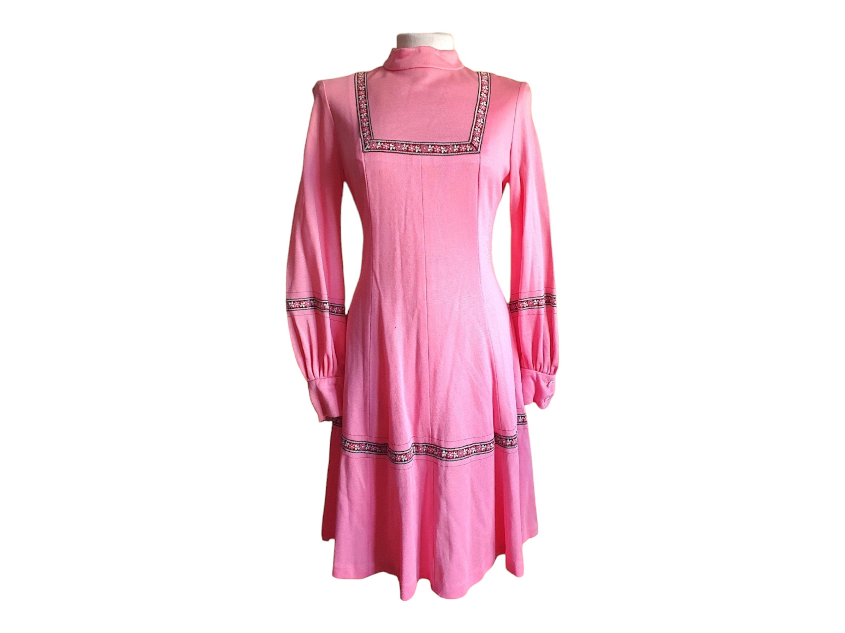 Vintage 1970s Midi Dress