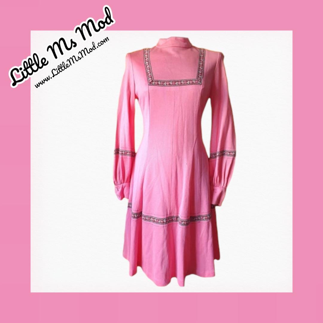 Vintage 1970s Midi Dress