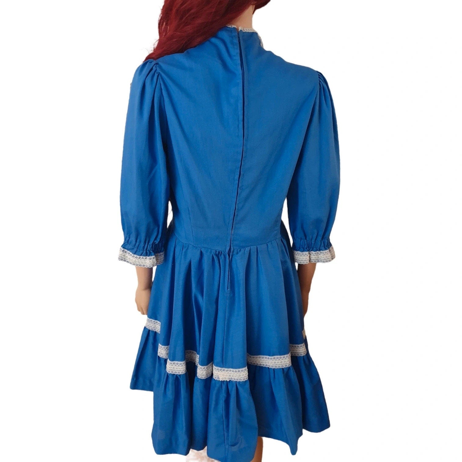 Gorgeous Vintage Blue Square Dance Dress